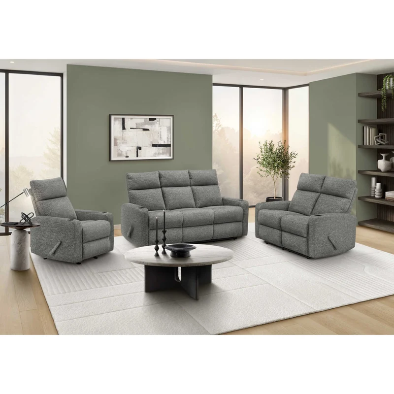 Causeuse inclinable en tissu ou aspect cuir