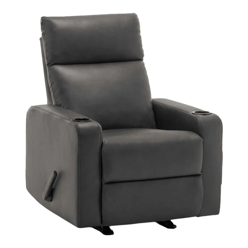 Fauteuil berçant et inclinable en tissu ou aspect cuir