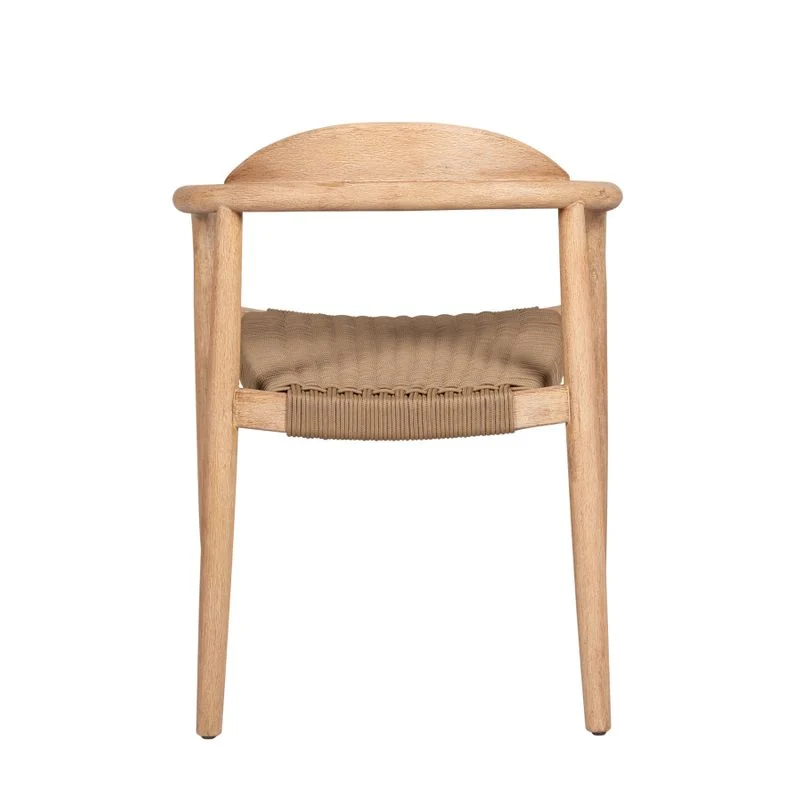 Chaise repas Eucalyptus et corde sable