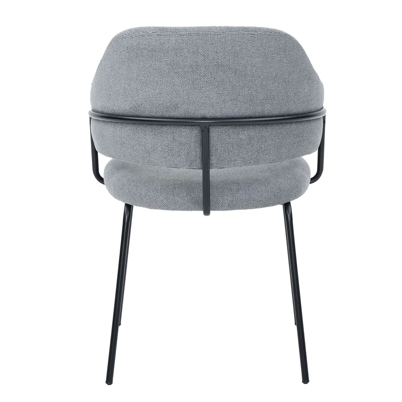 Chaise repas tissu gris