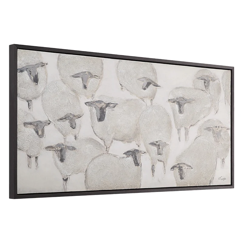 Toile 60 x 30 po avec un cadre gris foncé - Shah