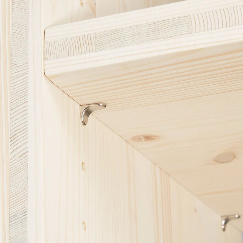 Cube de rangement pin brut 5 niches