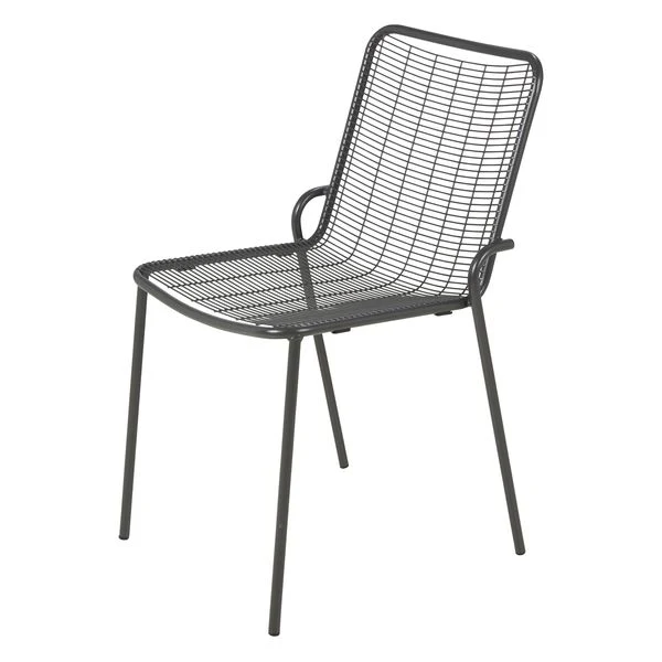 Chaise repas outdoor métal anthracite