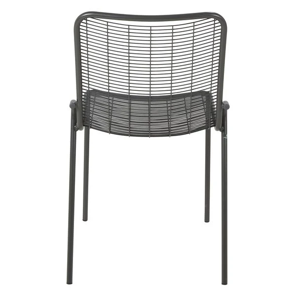 Chaise repas outdoor métal anthracite