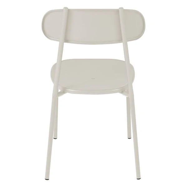 Chaise repas outdoor métal beige