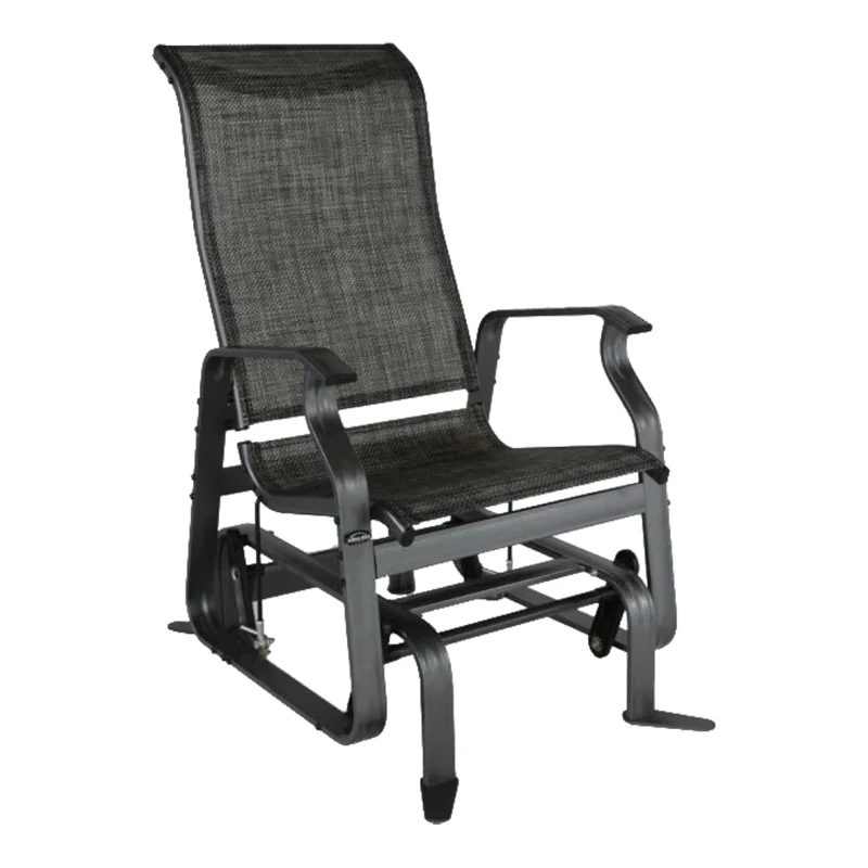 Chaise berçante autobloquante en tissu avec une structure en aluminium