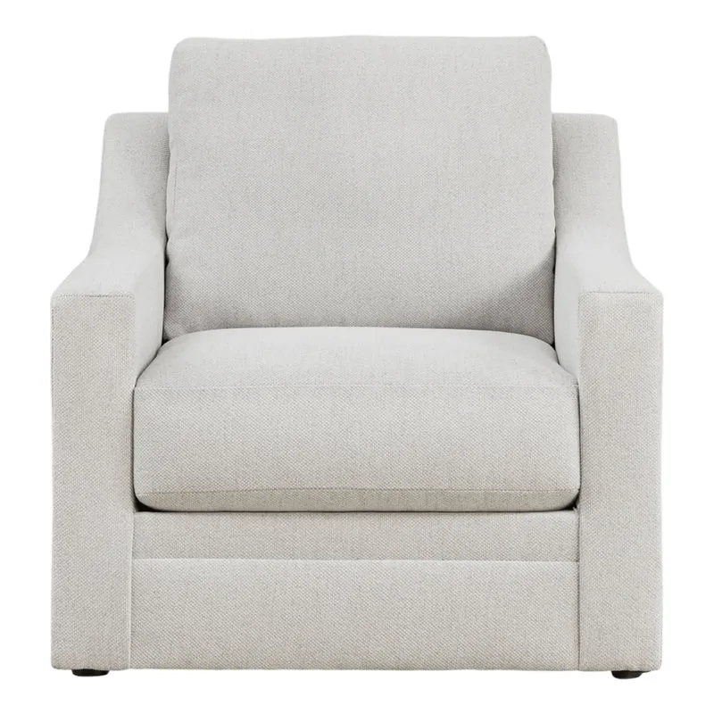 Fauteuil en tissu texturé blanc - Maitelynn