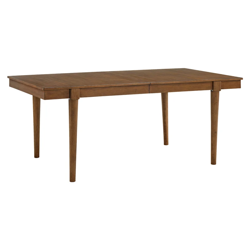 Table de salle à manger extensible en bois/placage de manguier brun - Lyncott
