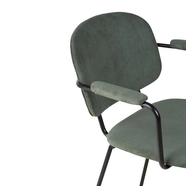 Fauteuil velours côtelé vert sapin