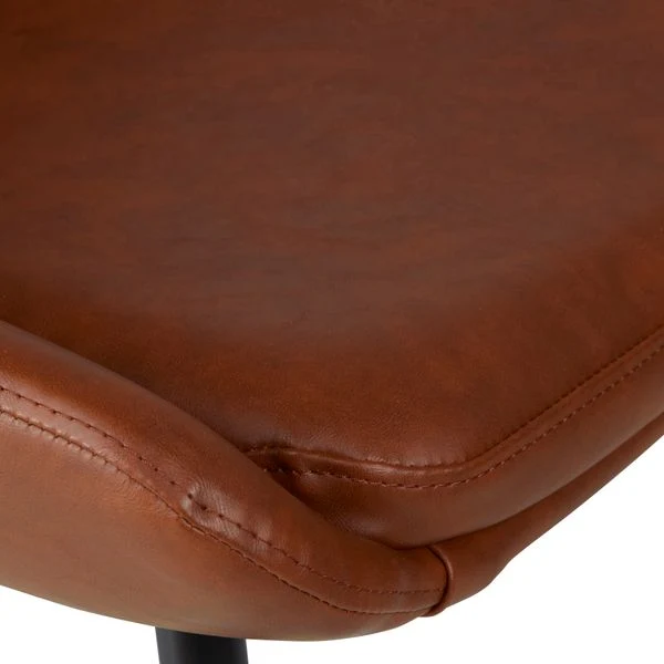 Chaise en PU marron