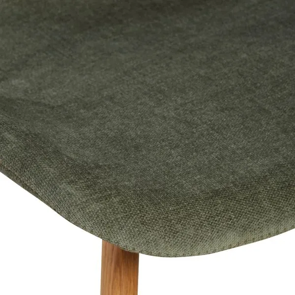 Chaise tissu soft touch vert bouteille