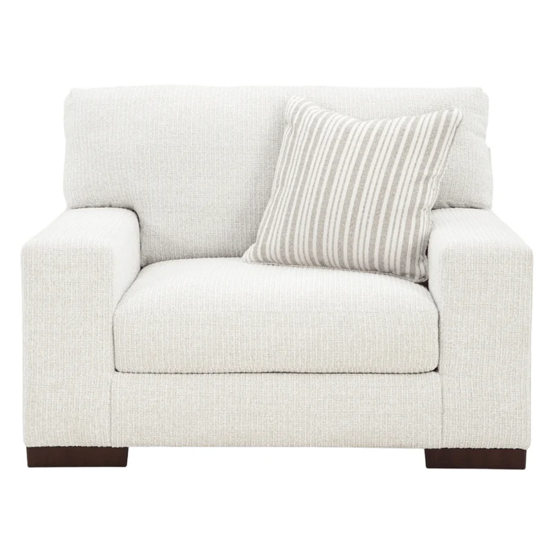Fauteuil en tissu Next-Gen Nuvella blanc avec coussin - Bethley