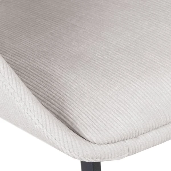 Chaise repas velours côtelé écru
