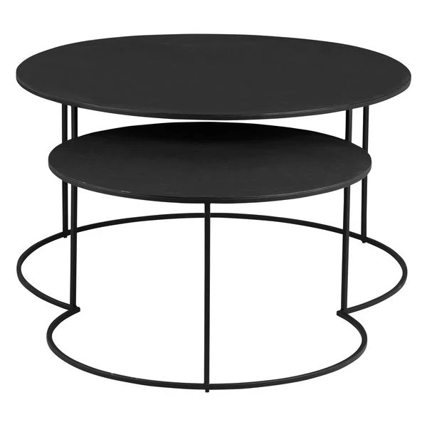 Tables basses gigognes métal noir GRAYSON