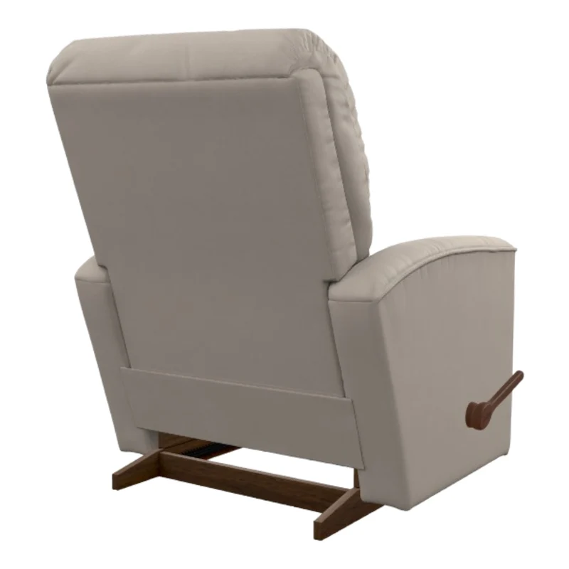 Fauteuil berçant et inclinable en cuir beige - Cade