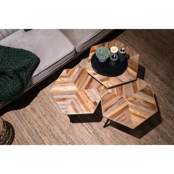 Tables basses hexagonales