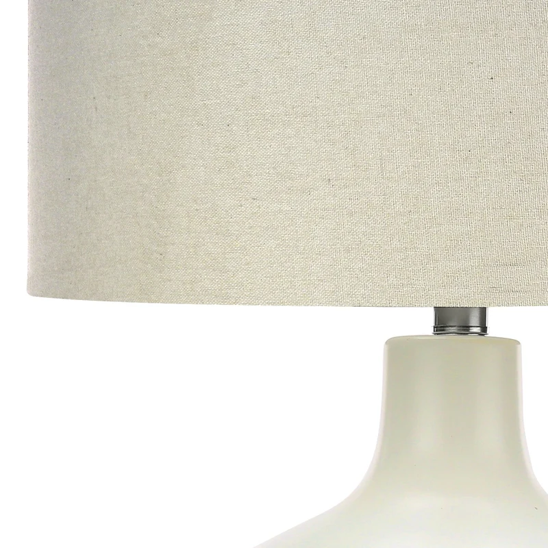 Lampe de table en céramique crème incurvée 25 po - I 9608