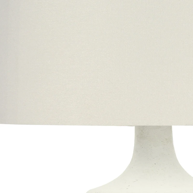 Lampe de table en résine crème texturée 26 po - I 9609