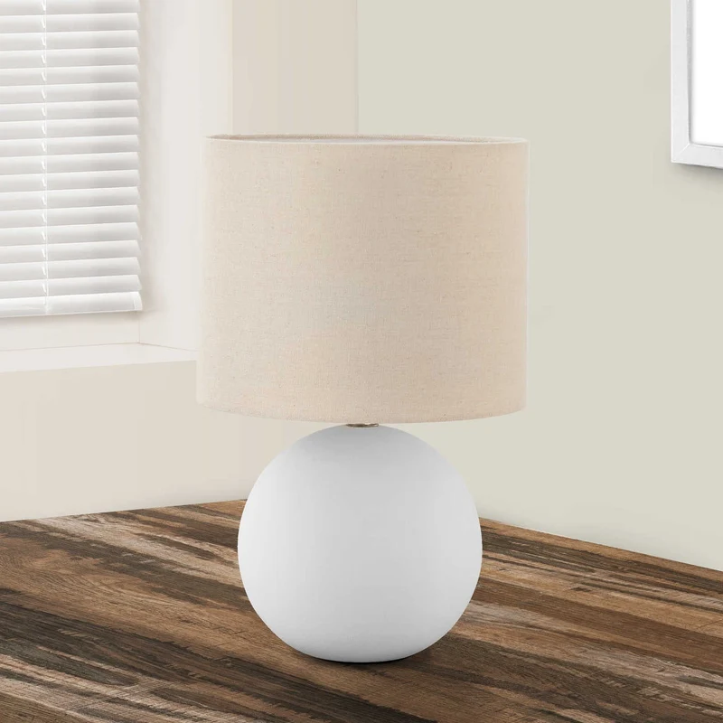 Lampe de table en céramique crème 16 po - I 9632
