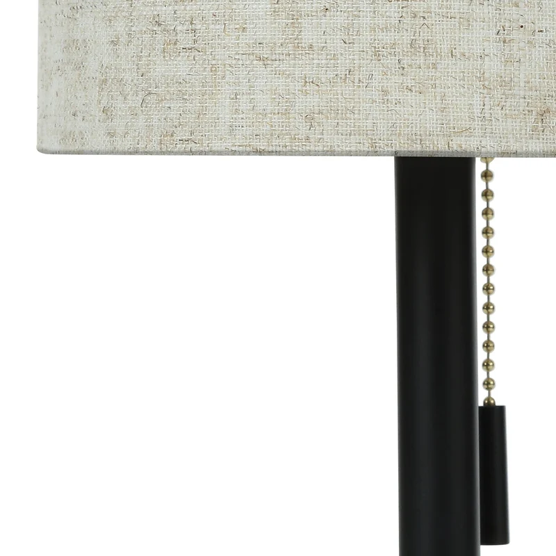 Ensemble de 2 lampes de table en métal avec port USB intégré 17 po - I 9649-9650