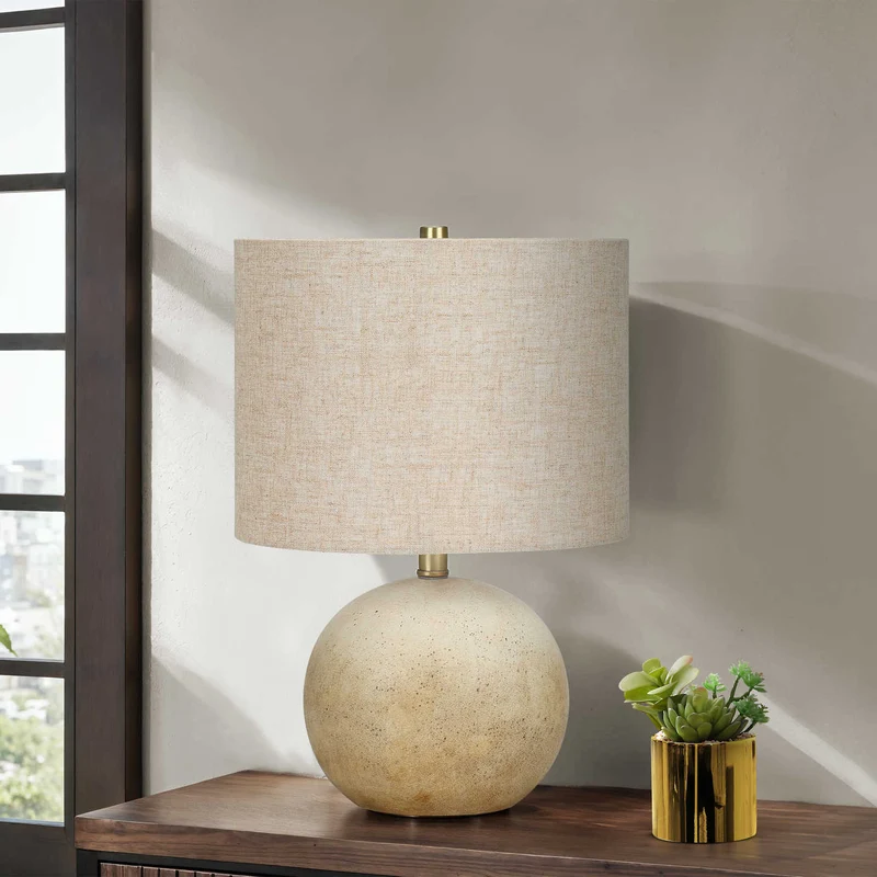 Lampe de table en béton texturé 20 po - I 9717-9718