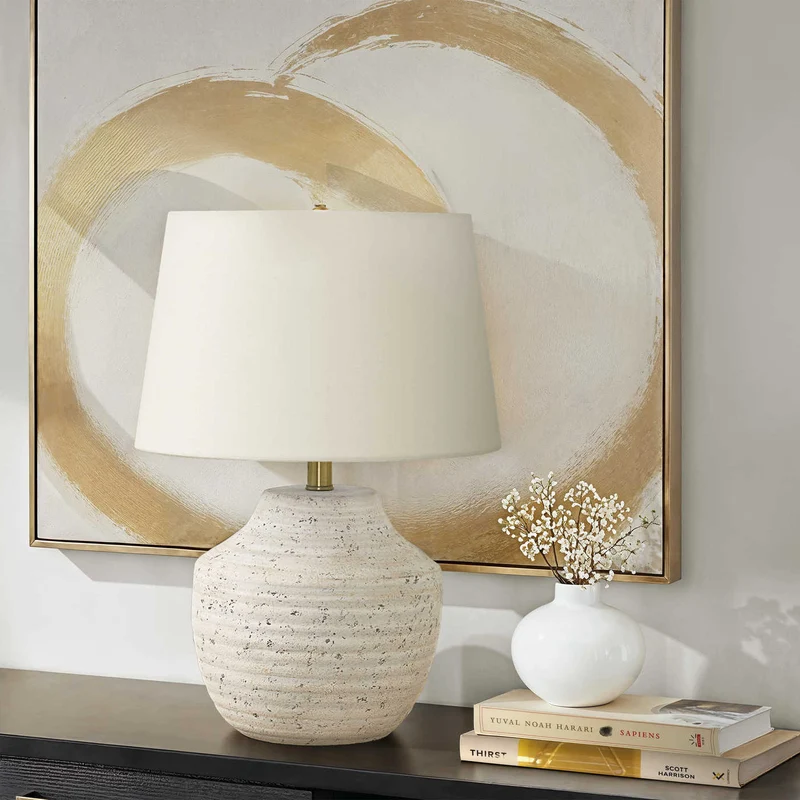 Lampe de table en béton texturé 20 po - I 9729-9730