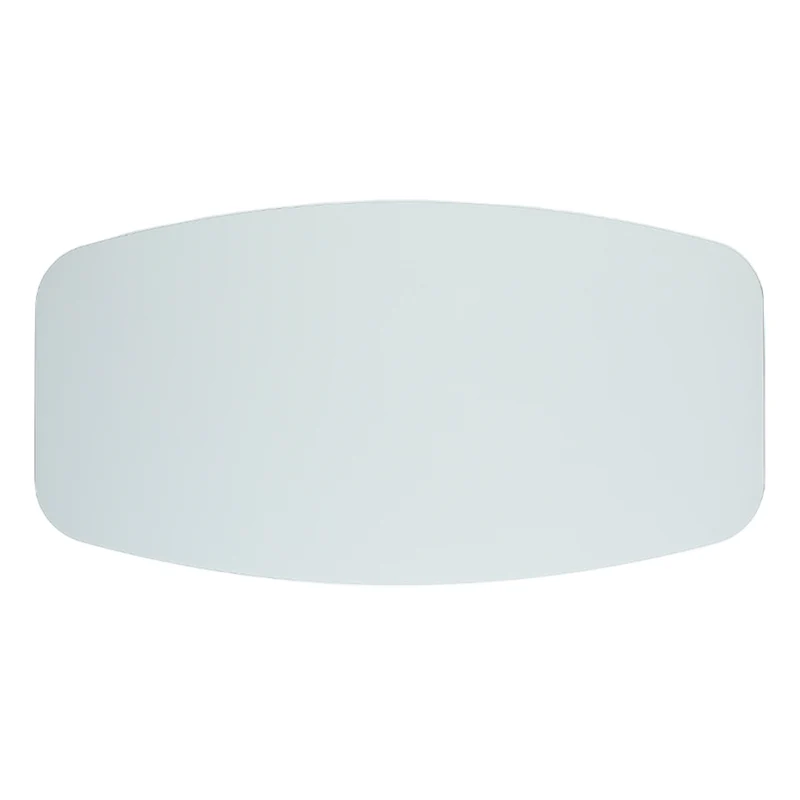 Table de salle à manger rectangulaire avec contour arrondi en verre - Hugo