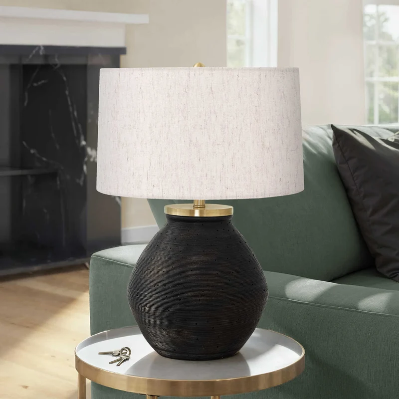 Lampe de table en béton texturé 25 po - I 9714-9715