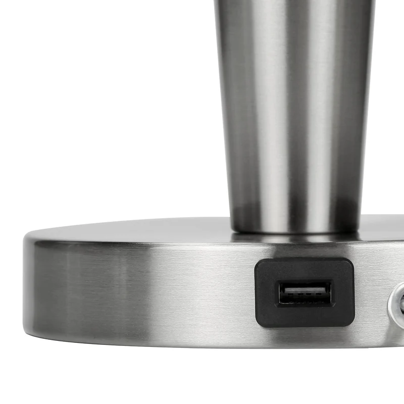 Ensemble de 2 lampes de table en métal avec port USB intégré 24 po - I 9642-9643