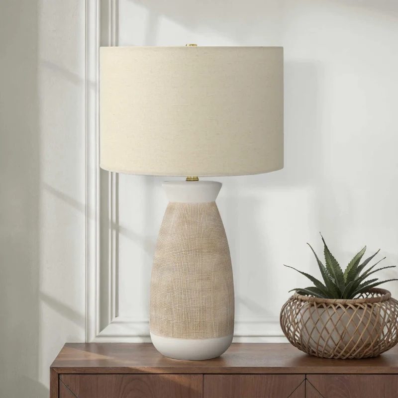 Lampe de table en céramique texturée 27 po - I 9724-9725