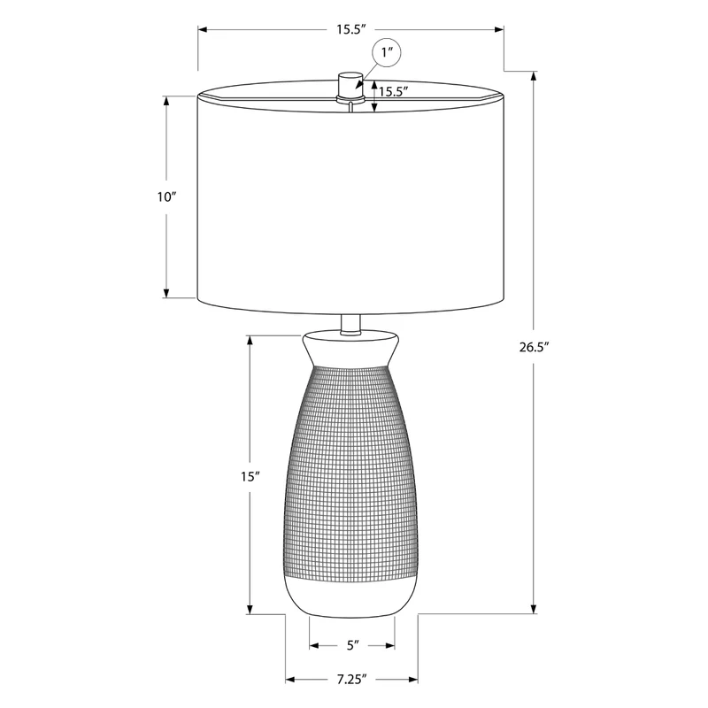 Lampe de table en céramique texturée 27 po - I 9724-9725