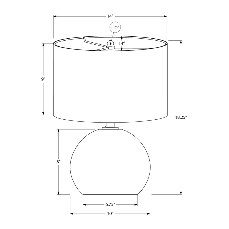 Lampe de table en céramique crème texturée 18 po - I 9630