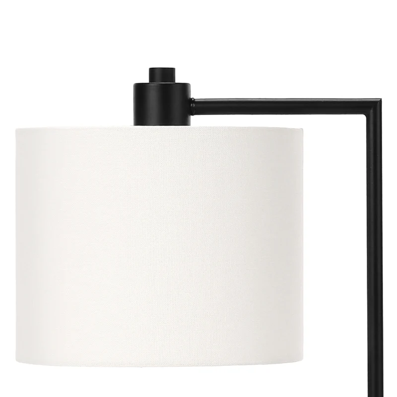 Lampe de table en métal noir avec port USB intégré 19 po - I 9646