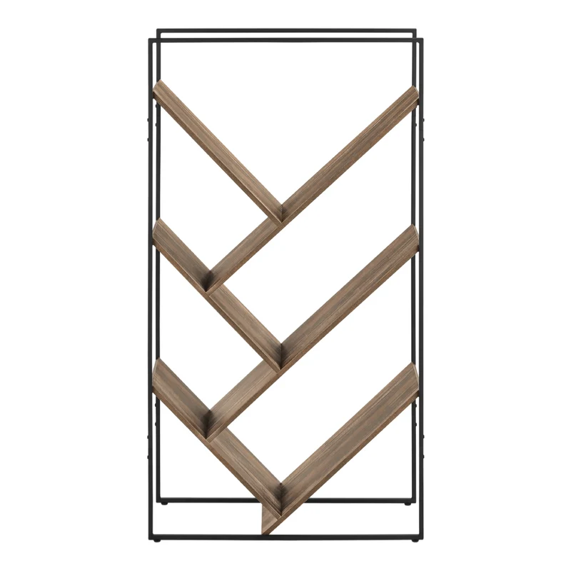 Étagère en métal noir avec 6 tablettes en MDF/stratifié - I 2200-2201-2202