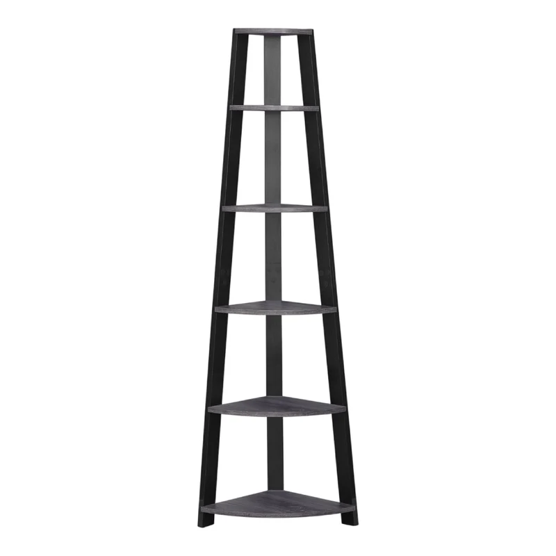 Étagère de coin en MDF/stratifié avec 5 tablettes - I 2495-2496-2497-2499-2750