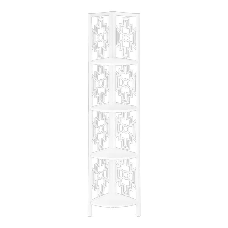 Étagère de coin en métal avec 4 tablettes en MDF/stratifié - I 3621-3622-3623