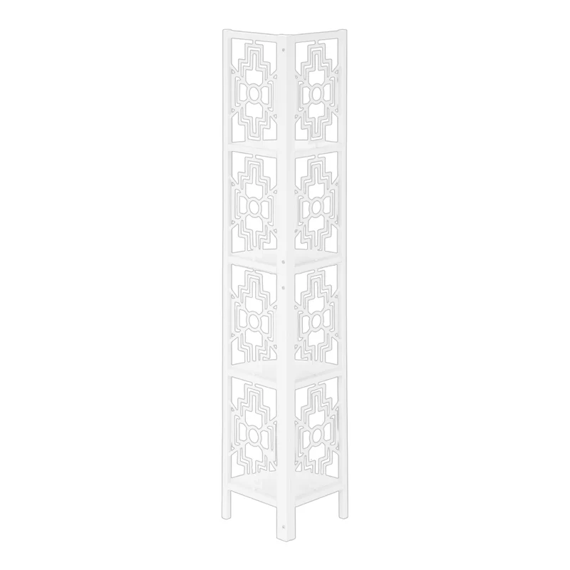 Étagère de coin en métal avec 4 tablettes en MDF/stratifié - I 3621-3622-3623