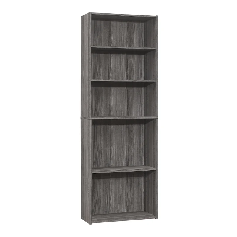 Bibliothèque en MDF/stratifié avec 5 tablettes - I 7467-7468-7469-7470
