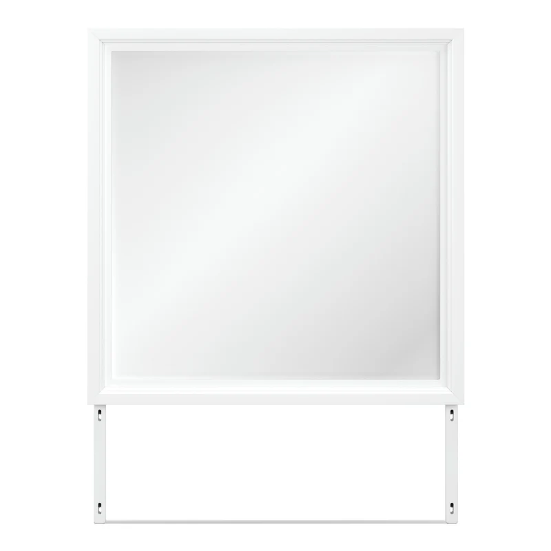 Miroir de bureau en bois/MDF blanc - Fortman