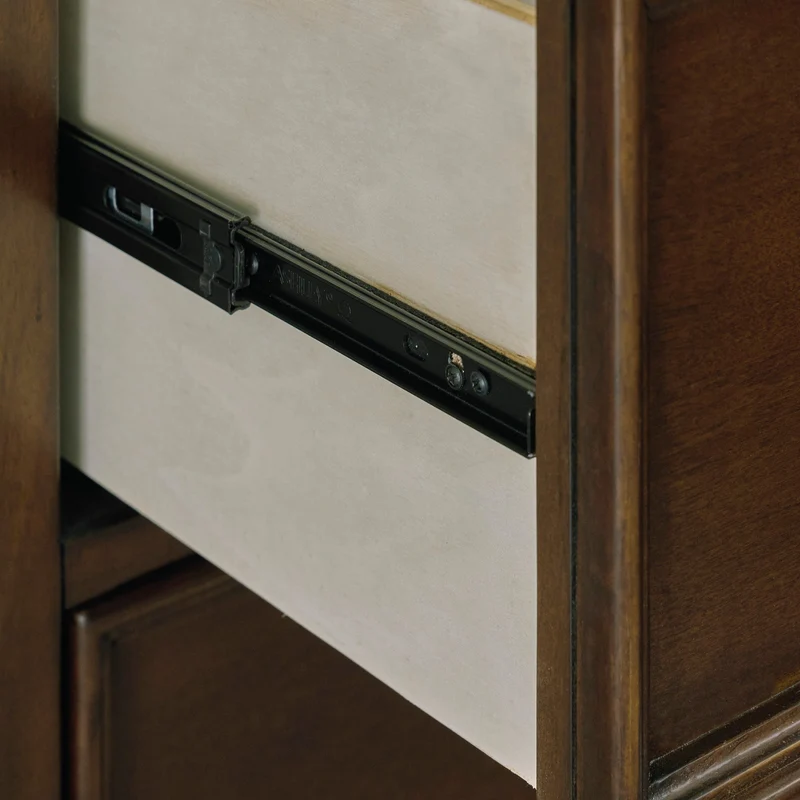 Bureau à 7 tiroirs en bois/placage brun foncé - Danabrin