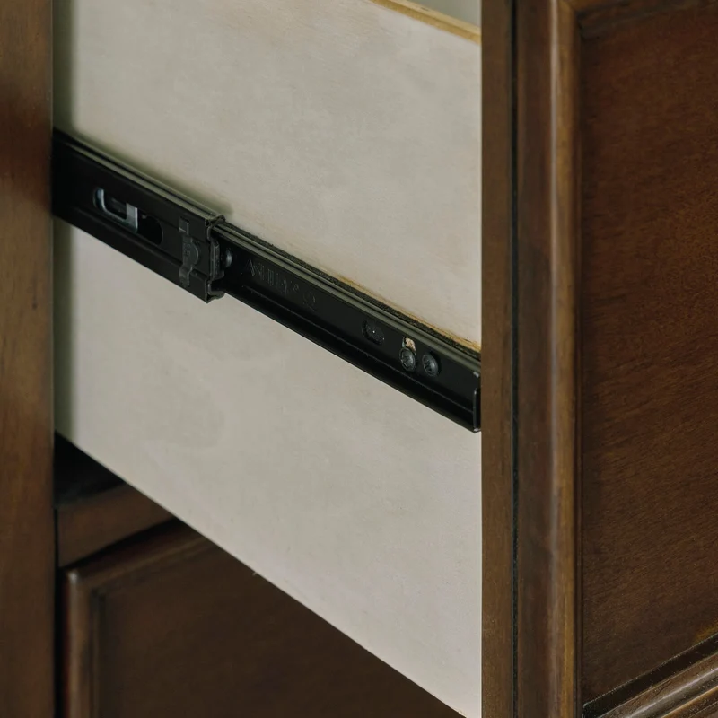 Commode à 5 tiroirs en bois/placage brun foncé - Danabrin