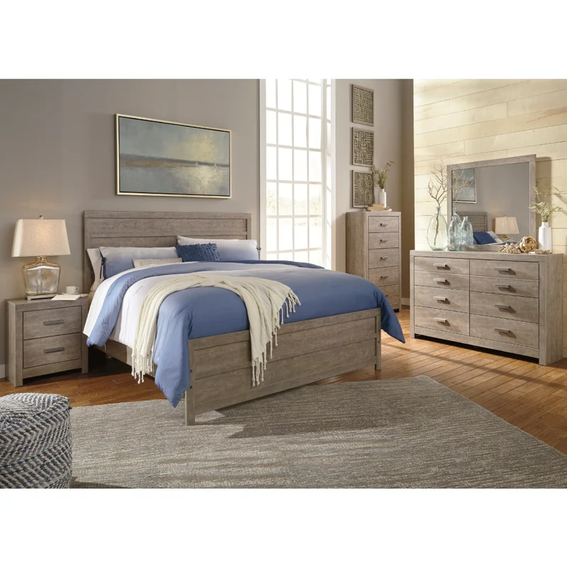 Miroir de bureau en bois/placage gris - Culverbach