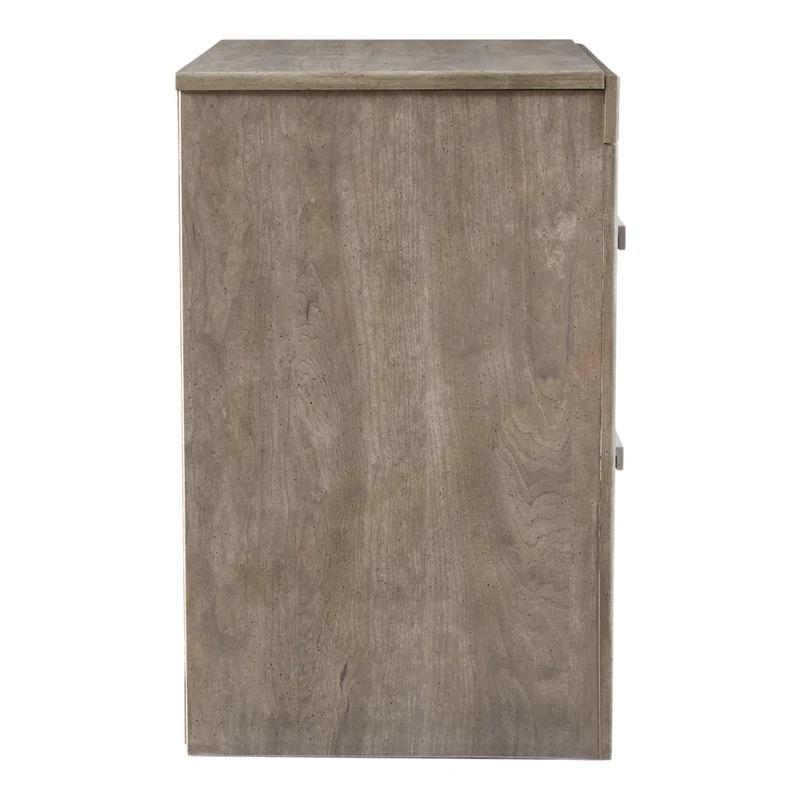 Table de chevet à 2 tiroirs en bois/placage gris - Culverbach