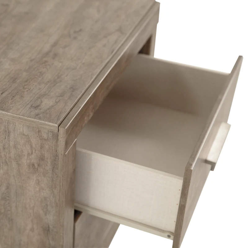 Table de chevet à 2 tiroirs en bois/placage gris - Culverbach