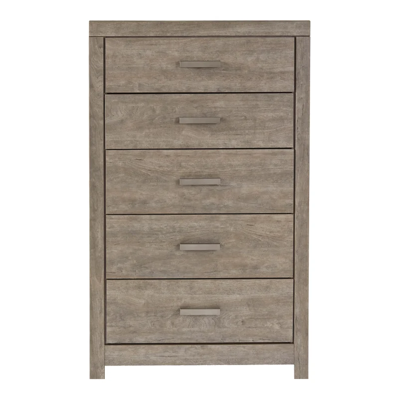 Commode à 5 tiroirs en bois/placage gris - Culverbach