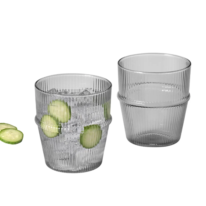 Ensemble de 2 verres fumé