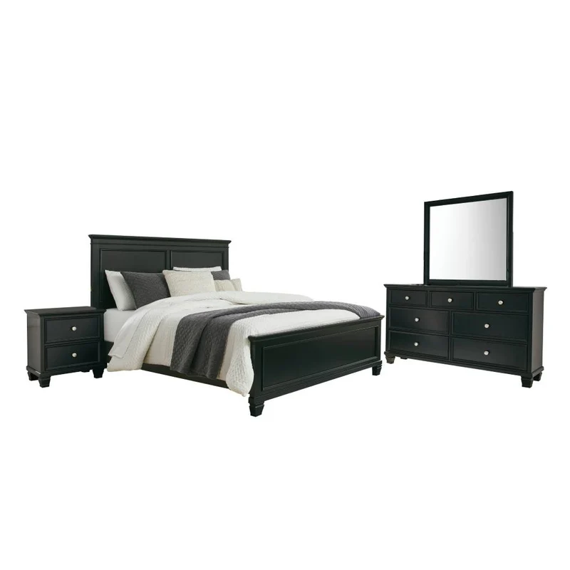 Mobilier de chambre à coucher 5 pièces Simple / Double / Grand / Très grand - Lanolee
