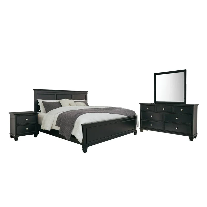 Mobilier de chambre à coucher 5 pièces Simple / Double / Grand / Très grand - Lanolee