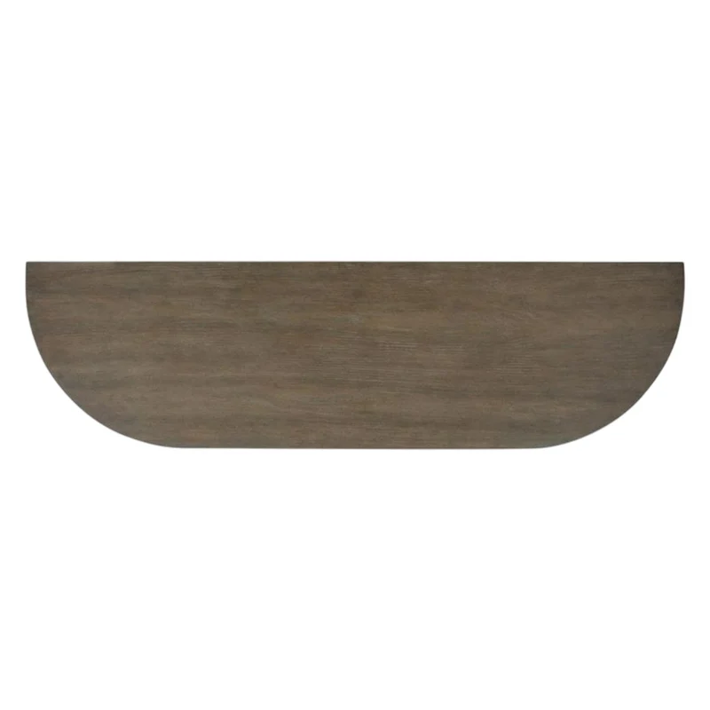 Table console en bois/placage de chêne brun grisâtre avec 3 tiroirs - Bosley