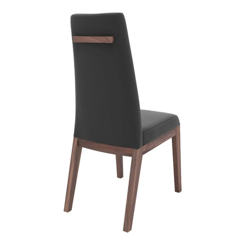Chaise de salle à manger aspect cuir noir - Condo